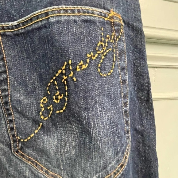 Ed Hardy VTG 38x32 Distressed Splatter Jeans Christian Audigier - Picture 6 of 8